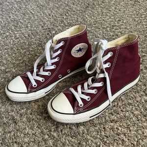Converse Burgundy High-Top Sneakers